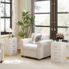 Set of 2 Nightstand with Charging Station End Table with 3 Storage Drawers Bedside Table for Bedroom-White - Gallery View 1 of 8