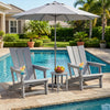 Set of 2﻿ Outdoor Adirondack Chairs with Cup Holder-Gray - Gallery View 1 of 8