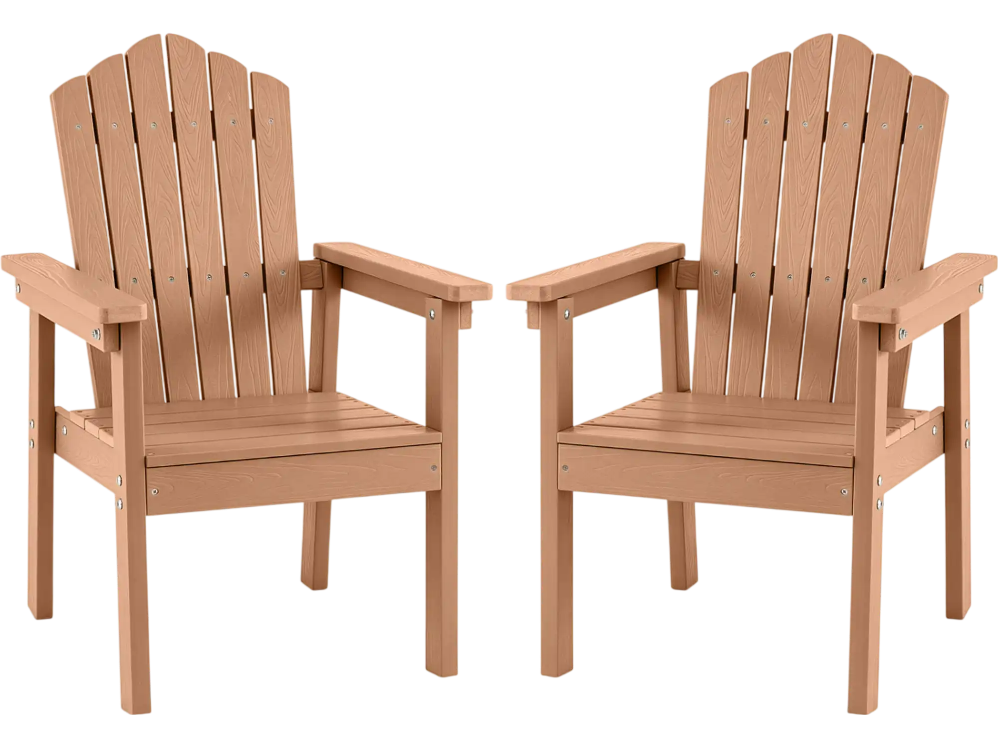 Costway Set of 2 Outdoor Adirondack Chairs High Back Wide Armrests 87425123 New