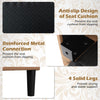 Reinforced metal connection and anti-slip design enhance stability for the brown PU leather accent chair set.
