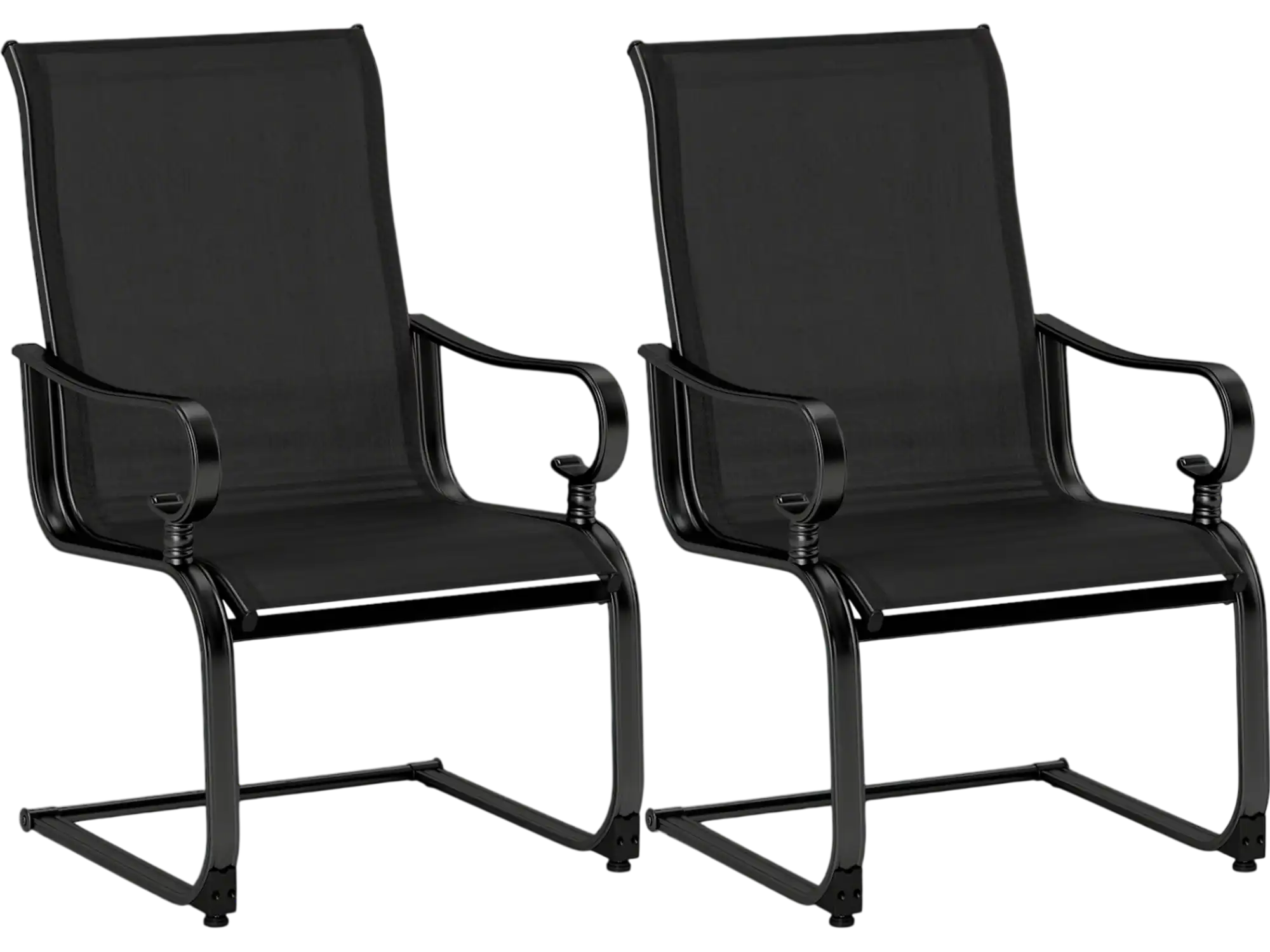 Costway Set of 2 Patio Dining Chairs Quick-Drying Breathable Fabric 582397614 New