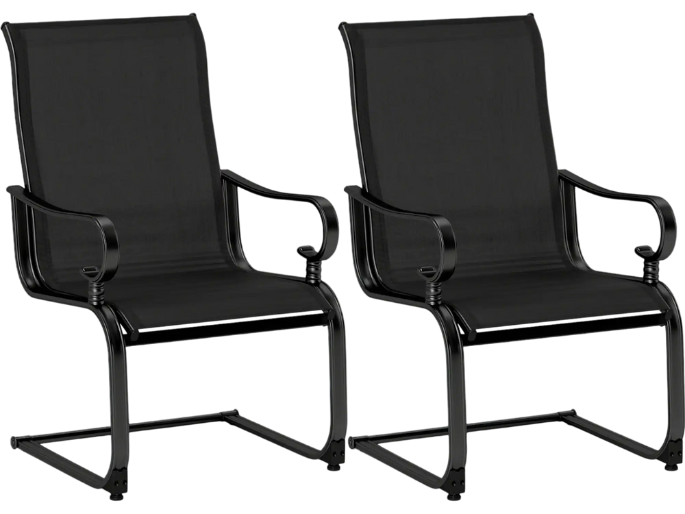 Set of 2 Patio Chairs with Quick-drying and Breathable Fabric for Backyard - Gallery View 1 of 9