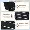 Wide armrests and slatted seat of black HDPE patio dining chairs, promoting comfort and airflow for outdoor relaxation.