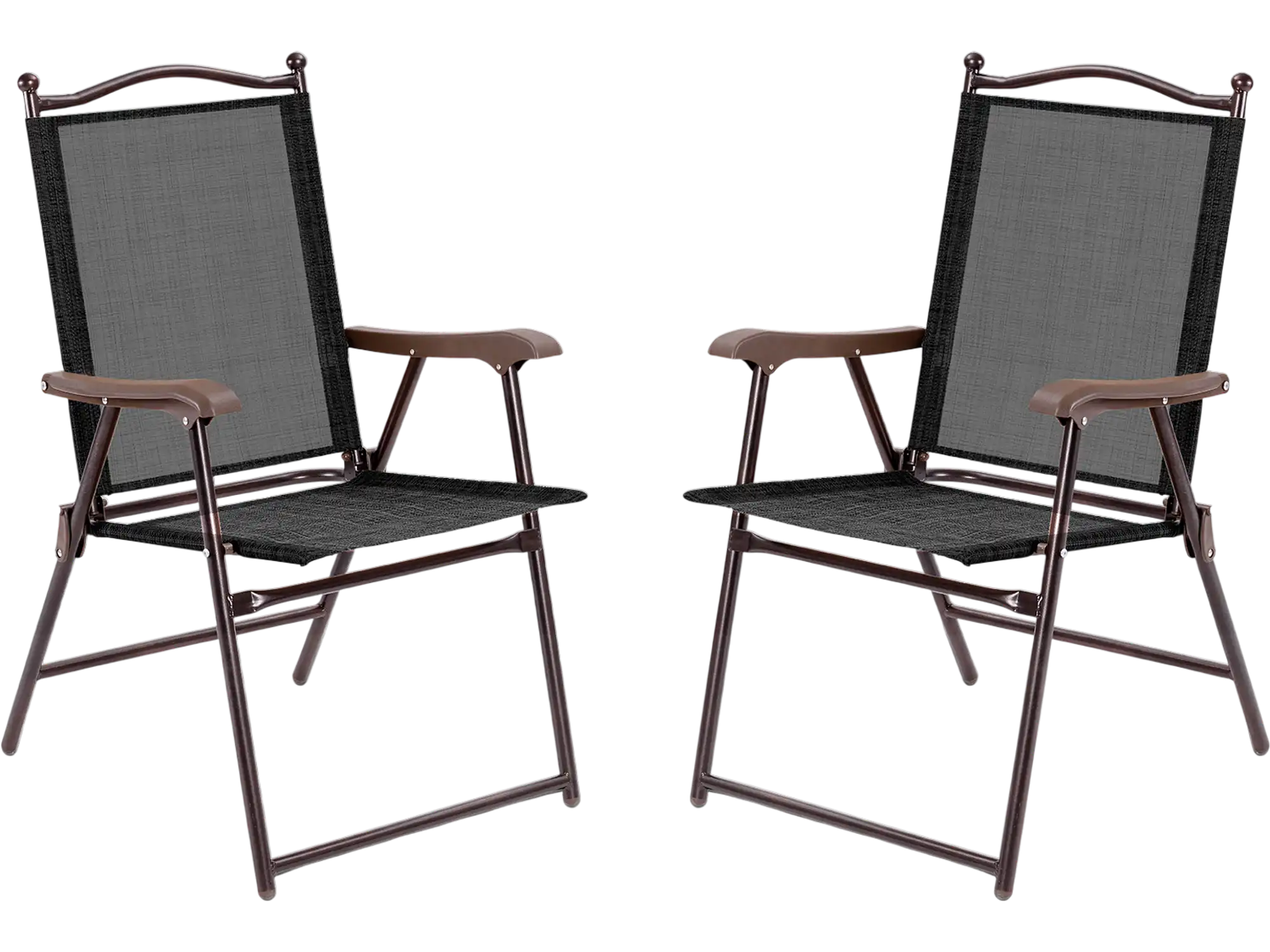 Costway Set of 2 Patio Folding Sling Back Deck Chairs 62549173 New