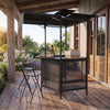 Set of 2 Portable Bar Height Stools with Ergonomic Seat and Comfortable Footrest - Gallery View 3 of 6