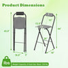 Set of 2 Portable Bar Height Stools with Ergonomic Seat and Comfortable Footrest - Gallery View 4 of 6