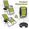 Portable zero gravity chair set with cup holder trays, adjustable pillow, and folding design for easy transport.