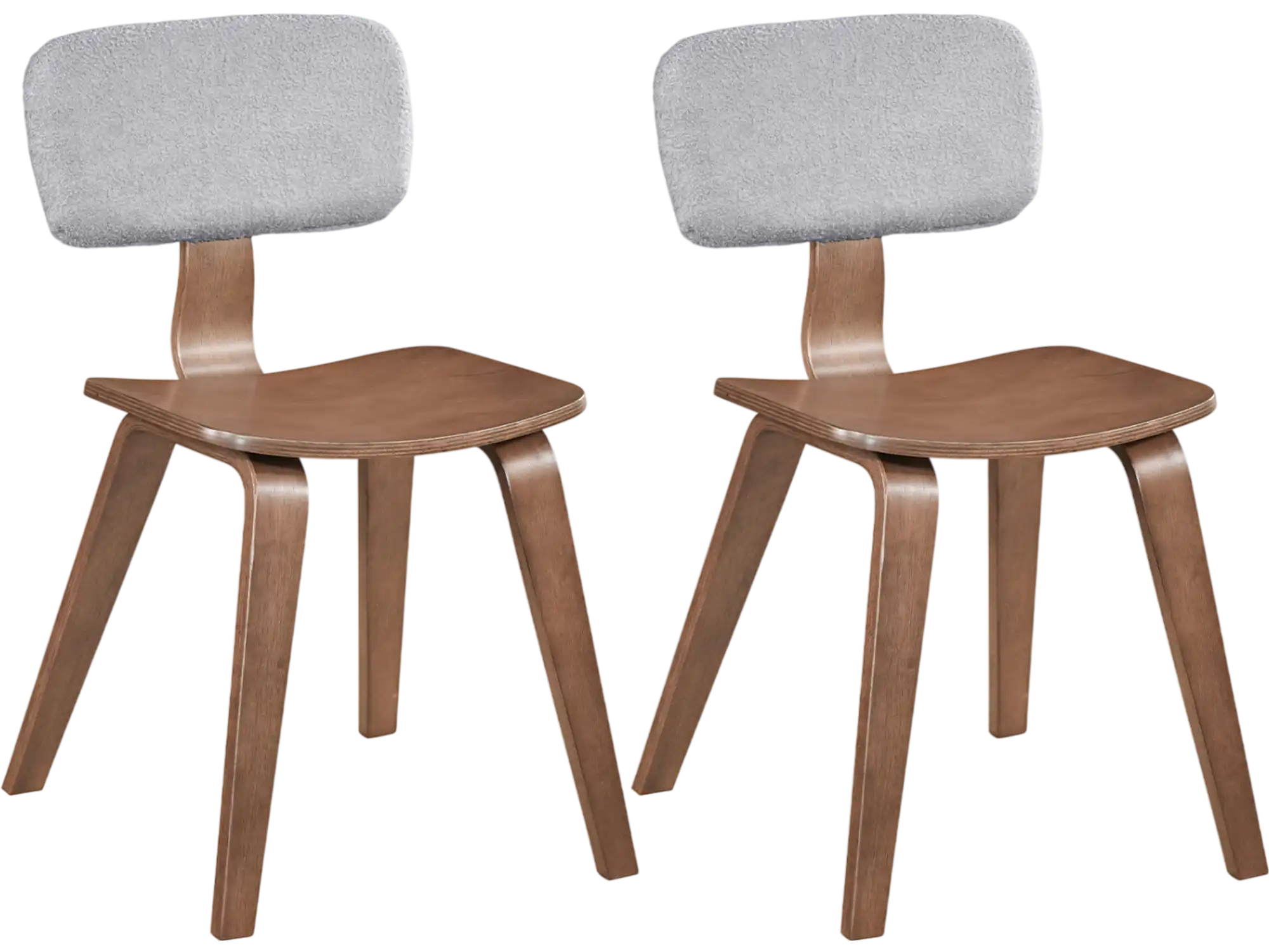 Costway Set of 2 Rubber Wood Dining Chairs Teddy Velvet Padded Backrest 40525827 New