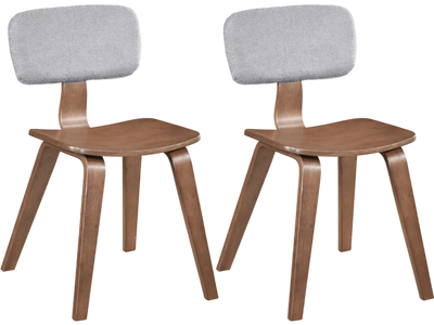Costway Set of 2 Rubber Wood Dining Chairs Teddy Velvet Padded Backrest 40525827 New