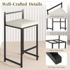 Stackable counter height bar stool with PU leather seat, sturdy metal frame, and built-in footrest for kitchen islands.