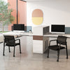 Set of 2 Stackable Rolling Office Chairs with Mesh Backrest-Black - Gallery View 1 of 11