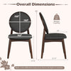 Upholstered linen fabric kitchen side chair dimensions with padded seat, black, ergonomic design for comfort and.