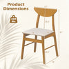 Upholstered dining chair with a curved backrest, rubber wood frame, and a cozy cushion, suitable for various indoor settings.