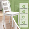 White wood dining chair with solid rubber wood legs, sturdy construction, and modern minimalist style for versatile use.