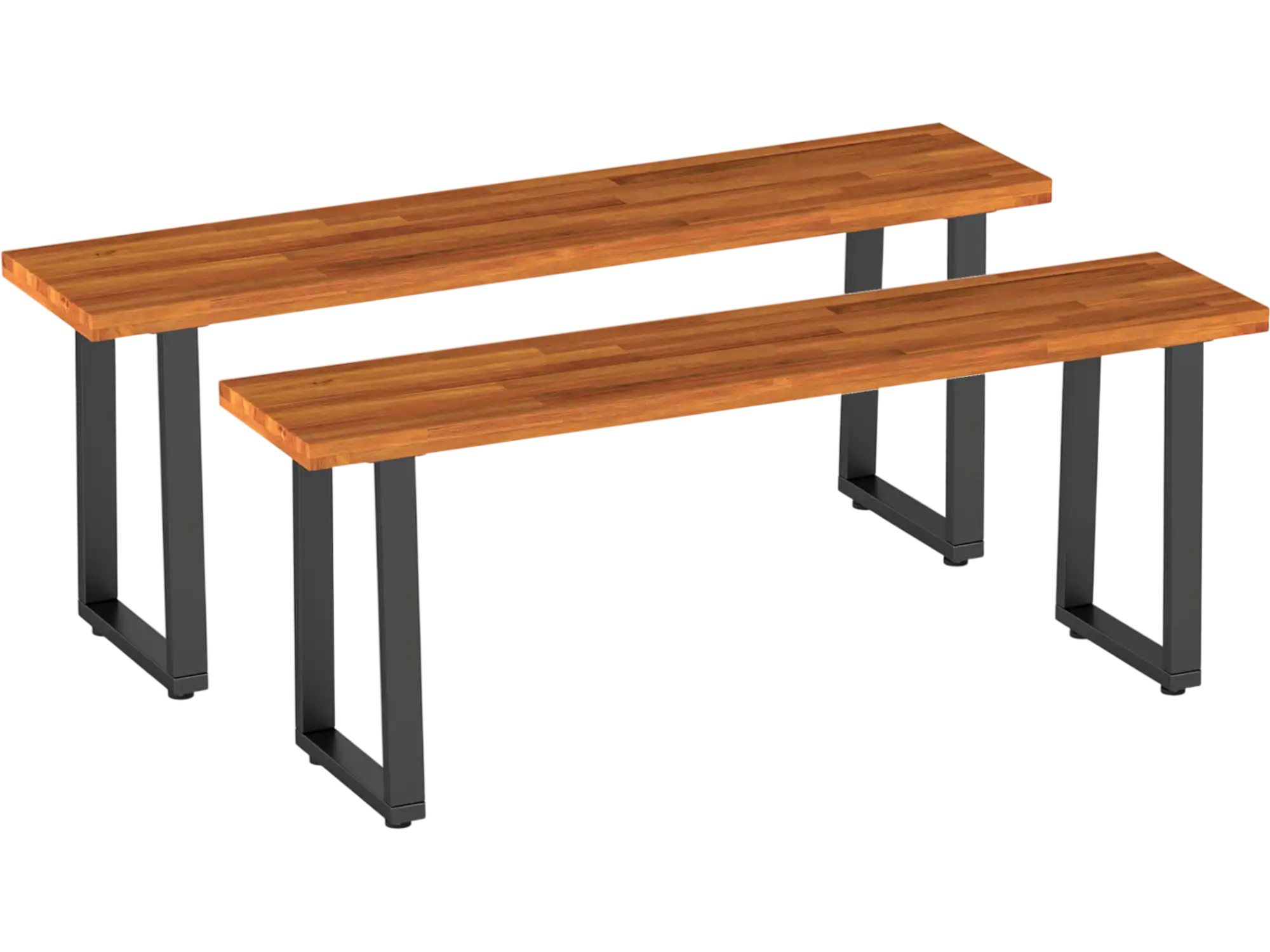 Costway Set of 2 Wood Patio Dining Benches 47.5