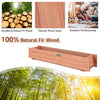 Set of 2 brown wooden decorative raised garden beds made of 100% natural fir wood, perfect for indoor and outdoor use.
