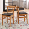Set of 2 Wooden Dining Chair with Rubber Wood Legs for Restaurant-Brown - Gallery View 1 of 11