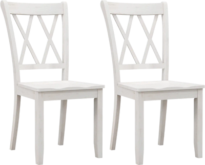 Costway Set of 2 Wooden Mid Century Farmhouse Dining Chairs 71452306 New