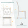 Mid-century white wooden dining chair with high backrest, ergonomic seat, and double X-shaped design for farmhouse.