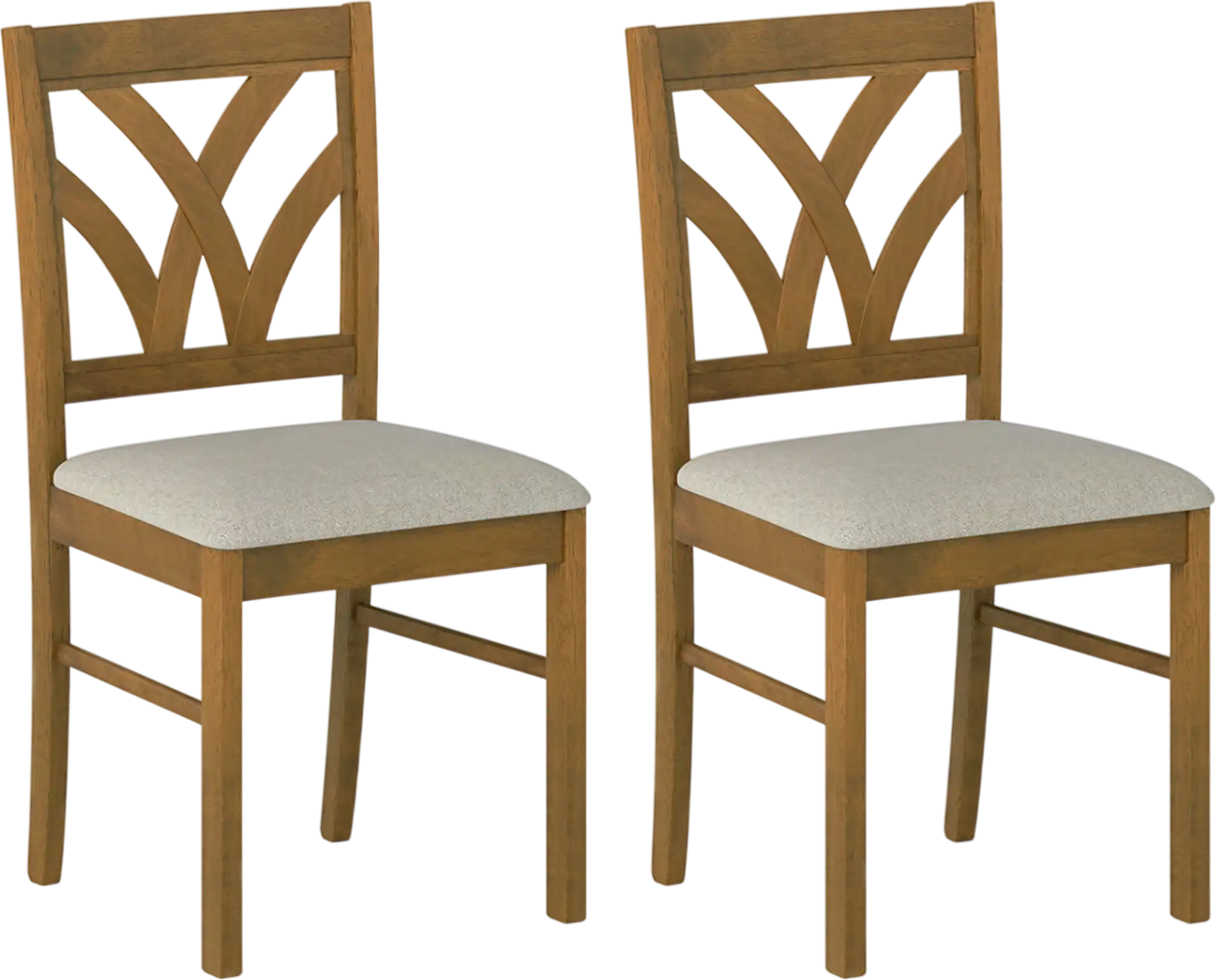 Costway Set of 2 Wooden Dining Chairs Upholstered Hollow Back Soft Padded Seat 36554054 New