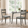 Set of 2 Wooden Dining Chairs with Padded Seats and Rubber Wood Frame-Gray - Gallery View 1 of 7