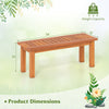 Dimensions of a solid wood plant stand, featuring a slatted design for optimal drainage, suitable for indoor and outdoor use.