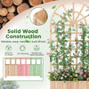 Wooden raised garden bed with trellis, solid fir wood, DIY painting, ideal for outdoor planting and vertical gardening.