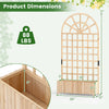 Wooden raised garden bed with trellis, 71" tall, made of solid fir wood for outdoor use, ideal for climbing plants.