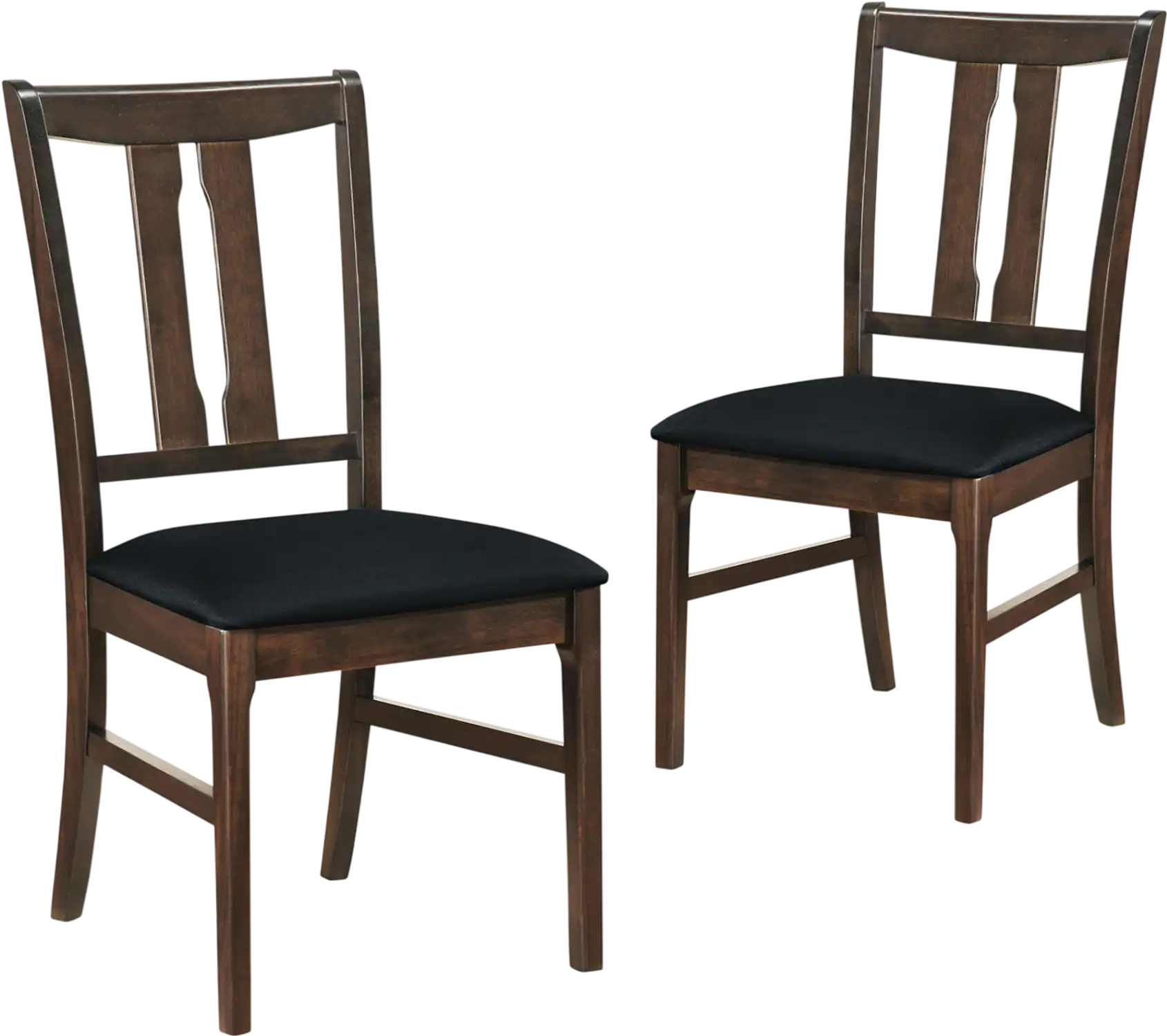 Costway Set of 2 Wooden Upholstered Dining Chairs High Curved Back 66234392 New