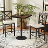 Set of 2 brown X-back bar stools with upholstered cushioned seats, ideal for kitchen islands and home bars.