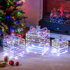 Elegant 20" lighted Christmas gift box with a bow, designed with shimmering PVC and 90 energy-saving LED lights for.