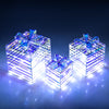 Set of 3 lighted Christmas gift boxes with bows, featuring 90 LED lights for festive indoor or outdoor decoration.