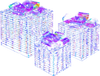 Set of 3 Iridescent Christmas Gift Box with Iridescent Bows