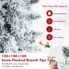 Set of 3 potted artificial Christmas trees with 120+140+160 snow-flocked branch tips for winter decor charm.