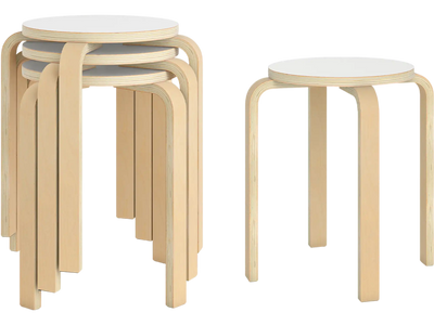 Costway Set of 4 Stackable Bentwood Dining Chairs 18