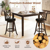 Counter height bar stools with a premium rubber wood frame and padded seats, ideal for kitchens and dining areas.