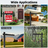 Black 6-foot UPVC real estate sign post with arm, ideal for open houses and home sales, maintenance-free and.