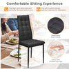 High back dining chair with breathable linen fabric and ultra-soft padded sponge, perfect for elegant dining spaces.
