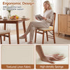 Foldable upholstered kitchen chair set in beige, featuring a padded seat and ergonomic design for comfort.