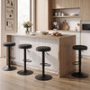 Set of 4 Kitchen Bar Stools with Height Adjustment Padded Seat and D-Shaped Footrest-Black - Gallery View 1 of 9