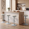 Set of 4 Kitchen Bar Stools with Height Adjustment Padded Seat and D-Shaped Footrest-Gray - Gallery View 1 of 9