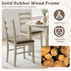 Set of 2 dining chairs with solid rubber wood frames and linen-style upholstery, perfect for modern farmhouse dining.