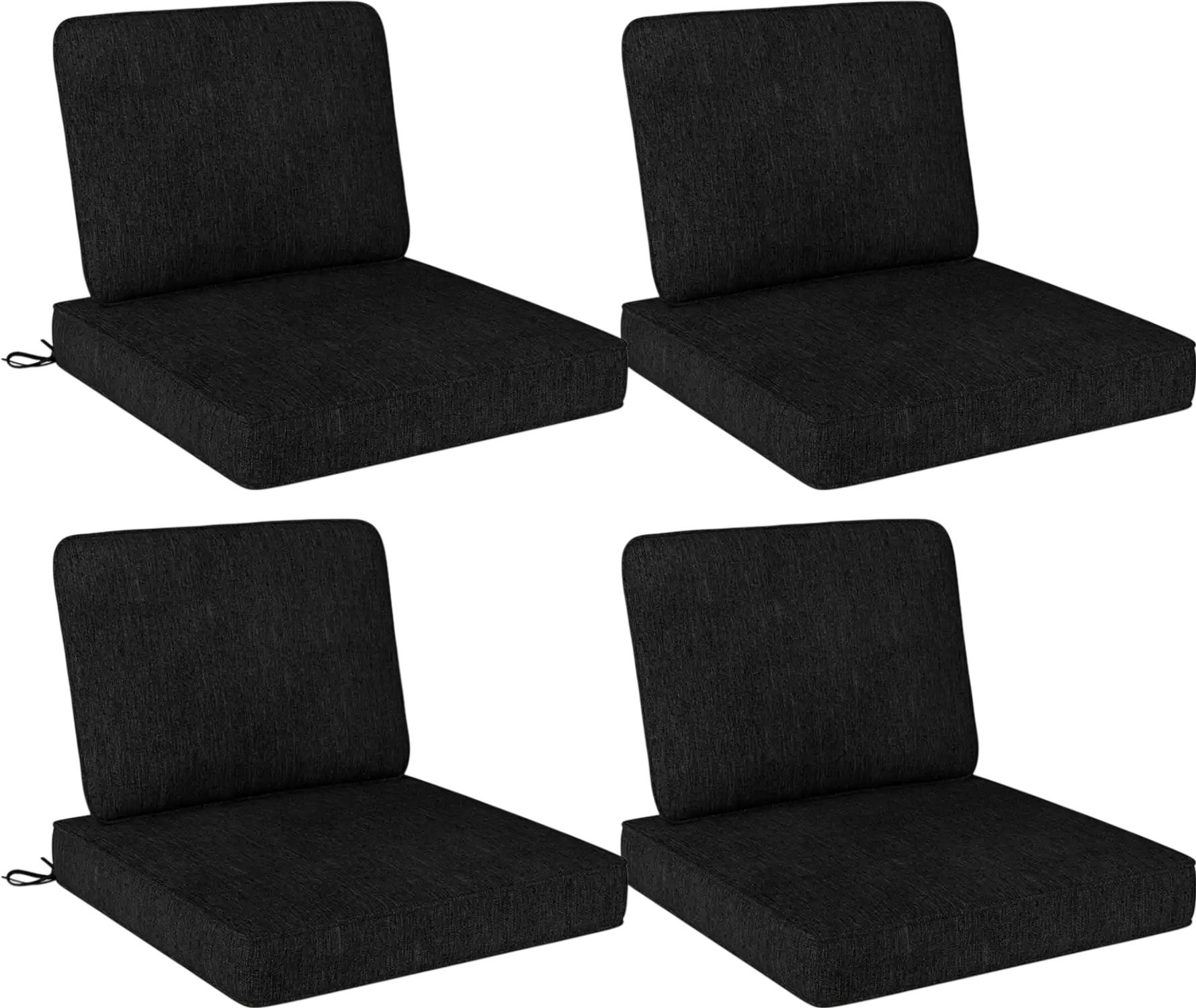 Costway 4-Piece Outdoor Patio Cushion Set Removable Covers 635187942 New