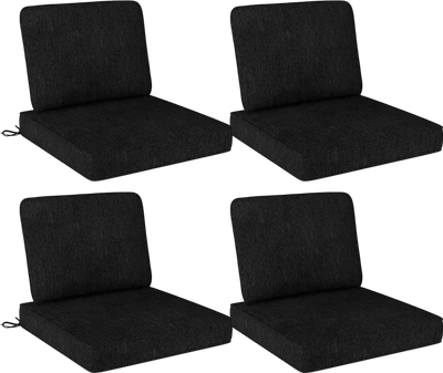 Costway 4-Piece Outdoor Patio Cushion Set Removable Covers 635187942 New
