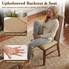 Upholstered dining chair with breathable linen fabric and soft padded sponge, featuring a 21-inch high backrest for.