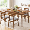 Set of 4 Upholstered Dining Chairs with Padded Seat and Solid Wood Legs-Walnut - Gallery View 1 of 6