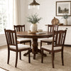 Set of 4 Wooden Dining Chair with Hollow Back and Soft-padded Cushion-Walnut - Gallery View 1 of 7