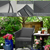Gray deep seat chair cushion pad set featuring detachable covers and rope belts for stability, perfect for indoor and.