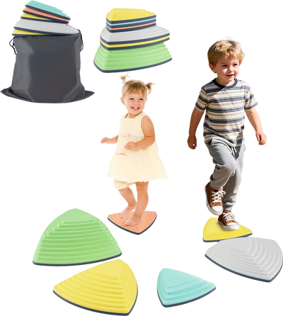 Costway Kids Non-Slip Balance Stepping Stones w/ Storage Bag 75394293 New