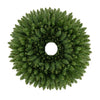 Artificial Christmas wreath featuring vibrant green leaves and 160 branch tips, ideal for festive indoor and outdoor decoration.